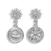 Alloy Diamond Round Asymmetric Earrings Earrings Accessories Textured Earrings main image 6