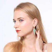 Europäische Und Amerikanische Mode Legierung Harz Geometrische Ohrringe Einfache Und Vielseitige Ohrringe Personal Isierte Ohrringe Zubehör Jiaqi Schmuck Großhandel main image 6
