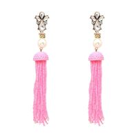Earrings Bohemian National Style Long Tassel Earrings European And American Style Rice Beads Earrings Jewelry main image 5