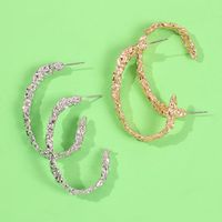 Stylish And Simple Cool Style Personality C-shaped Vintage Alloy Earrings main image 3