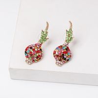 Cute Harajuku Style Garlic Plated Diamond Stud Earrings Fashion Earrings Female main image 3