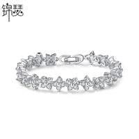 Jinse Xueying Fleur Aaa Zircon Bracelet Aaa Transparent Zircon Cristal Diamant Bracelet Usine En Gros sku image 2