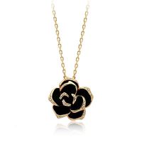 Fashion Vintage Inlaid Dripping Rose Delicate Necklace sku image 1