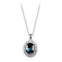 Vintage Fashion Accessories With Diamonds Oval Crystal Pendant Necklace Beautiful Jewelry sku image 4