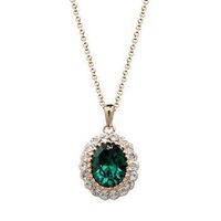 Vintage Fashion Accessories With Diamonds Oval Crystal Pendant Necklace Beautiful Jewelry sku image 5