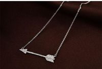 New Clavicle Chain Decorated With Diamond Cupid Arrow Pendant Necklace sku image 2
