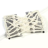 Insert The Comb Magic Disk Hair Comb Pearl Bow Hairpin sku image 4