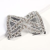 Insert The Comb Magic Disk Hair Comb Pearl Bow Hairpin sku image 6