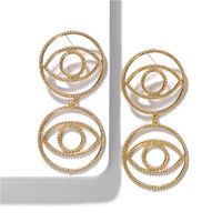 Alloy Plating Circle Eye Earrings Metal Earrings New Earrings Accessories Small Jewelry sku image 3