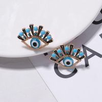 Nischen Design Legierung Diamant Augen Ohrringe Mode Straßen Ohrringe Einfache Ohrringe Zubehör Yiwu Kleine Accessoires sku image 2