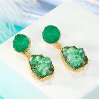 Jewelry New Retro Irregular Gravel Earrings Unique Resin Earrings sku image 2