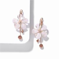 New Alloy Diamond Flower Resin Earrings Fashion Stitching Earrings Jewelry sku image 1