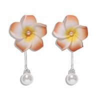 Explosion Models Flower Pearl Earrings New Earrings Passion Romantic Jewelry Accessories sku image 3