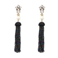 Earrings Bohemian National Style Long Tassel Earrings European And American Style Rice Beads Earrings Jewelry sku image 4