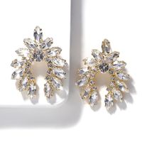 Fashion New Alloy Diamond Geometric Earrings Earrings sku image 1