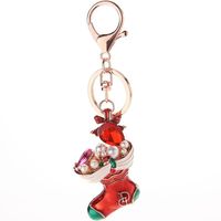 Keychain Christmas Gift Rhinestone Creative Key Accessories main image 1