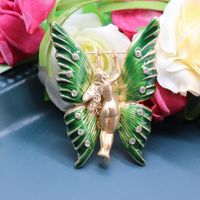 Approvisionnement D'usine Vert Ailes Forme Broche Broches Broche Accessoires Cardigan Corsage Pin main image 5