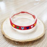 New Miyuki Simple Bracelet Db Antique Rice Beads Weave Red Love Pattern Ornaments main image 3