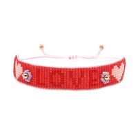 Miyuki Simple Female Bracelet Db Antique Rice Beads Woven Love Pattern Bracelet main image 3