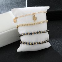 New Jewelry Cactus Shell With Diamond Anklet Rice Beads Multi-layer Women&#39;s Anklet 4 Sets main image 5