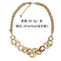 Fashion Short Trend Chain Buckle Necklace Clavicle Chain Matte Silver Gold Necklace main image 4