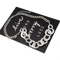 Fashion Short Trend Chain Buckle Necklace Clavicle Chain Matte Silver Gold Necklace main image 3