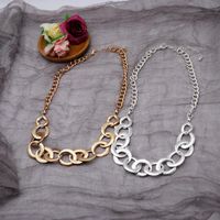 Fashion Short Trend Chain Buckle Necklace Clavicle Chain Matte Silver Gold Necklace main image 5