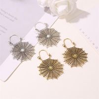New Earrings Retro Creative Hollow Spider Web Earrings Earrings Gothic Exaggerated Metal Ear Jewelry main image 3