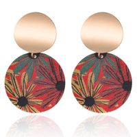 Earrings New Frosted Sequins Earrings Fashion Simple Color Flower Pattern Earrings main image 1