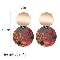 Earrings New Frosted Sequins Earrings Fashion Simple Color Flower Pattern Earrings main image 3