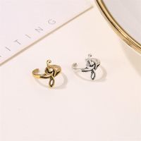 Men And Women Earrings Retro Simple Notes Ear Clip Personality Without Pierced Single Ear Bone Clip Fashion main image 3