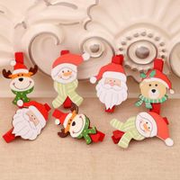 Christmas Supplies Christmas Decorations Christmas Cartoon Wooden Clips Diy Santa Claus Small Wood Clip 5cm main image 6