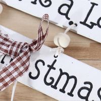 New Christmas Wooden Christmas Tree Christmas Door Hanging Decoration Wind Chime Letter Card Pendant Christmas Bell Hanging main image 4