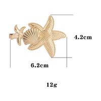 Best Selling Hair Accessories New Alloy Adult Starfish Shell Word Clip Hairpin main image 3