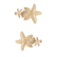 Best Selling Hair Accessories New Alloy Adult Starfish Shell Word Clip Hairpin main image 4