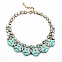Item Jewelry Luxury Generous Alloy Gemstone Female Necklace sku image 1