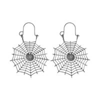 New Earrings Retro Creative Hollow Spider Web Earrings Earrings Gothic Exaggerated Metal Ear Jewelry sku image 2