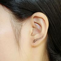Ear Clip Personality Alloy Metal Tree Leaf Earrings Ear Clips Wild Earrings Ear Jewelry sku image 2