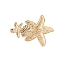 Best Selling Hair Accessories New Alloy Adult Starfish Shell Word Clip Hairpin sku image 2