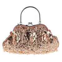 Vintage Traditional Craft Handmade Dinner Bag Exquisite Beaded Bag Women's Handbag main image 4