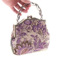 Burlap Beaded Embroidered Bag Handbags Craft Bag Ladies Bag Classical Beaded Bag main image 2