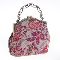Burlap Beaded Embroidered Bag Handbags Craft Bag Ladies Bag Classical Beaded Bag main image 6