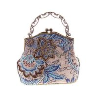Burlap Beaded Embroidered Bag Handbags Craft Bag Ladies Bag Classical Beaded Bag main image 5