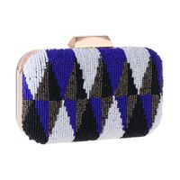 Casual Women's Bag Hand Holding Evening Party Bag Small Square Bag High-end Contrast Color Beaded Embroidered Bag main image 4