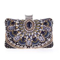 Femmes De Sac Best-seller En Europe Et En Amérique Femmes De Sac Perlé Fait Main Pochette Avec Diamants Embrayages Dîner Sac 1277 Petit Carré main image 6