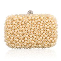 Exquisite Dinner Bag Pearl Bag Clutch Bag Fashion Crafts Gift Gold Package sku image 1