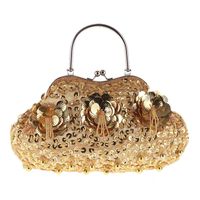 Vintage Traditional Craft Handmade Dinner Bag Exquisite Beaded Bag Women's Handbag sku image 3