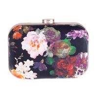 Fashion Party Opponents Take A Leather Printed Evening Bag Women's Hand Bag Hard Shell Bag sku image 1