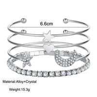 Four-piece Bracelet With Diamond Star Moon Opening Bracelet main image 6