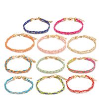 New Cross-border Jewelry Ethnic Style Hand-knitted Twisted Color Rope Rope Bracelet Single Unisex main image 3